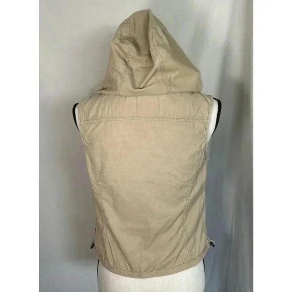 Vtg 90s Hoodie VEST Corduroy Y2K Skater GorpCore Sz S Sleeveless Zip Up UNIONBAY - Picture 3 of 15